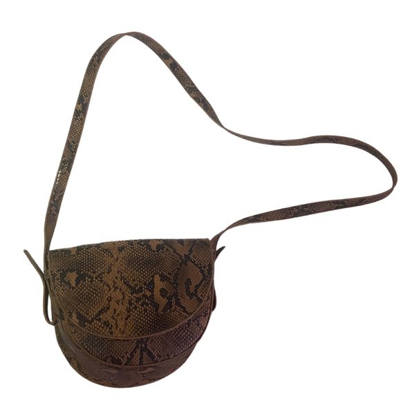 Urban Outfitters Snake Print Vegan Leather Crossbody Bag - Picture 1 of 5